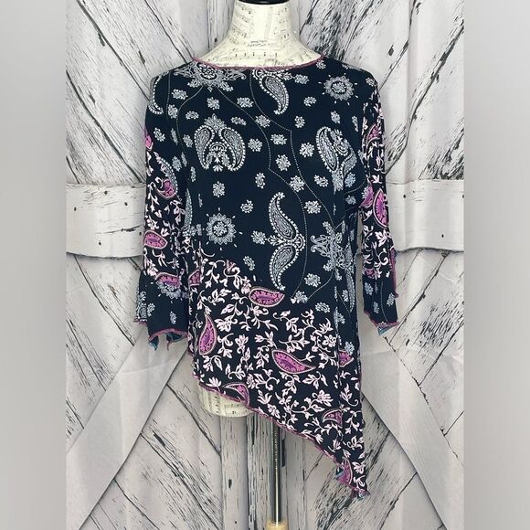 Nothing Matches Asymmetric Paisley Tunic M - Picture 1 of 5